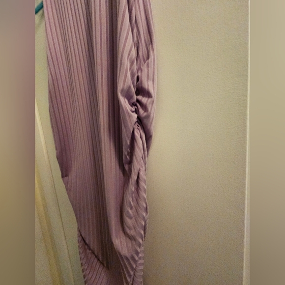 Elegant Pleated Purple Dress - Picture 1 of 2